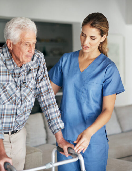 Physical Therapy assists patient after hospitalization.
