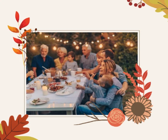 Family sharing a meal to represent healthy eating, hydration, and comfort for people with dementia